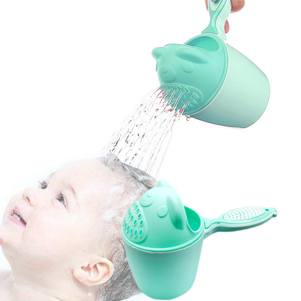 CDQ Baby Bath Rinser Hair Wash Cup Skydda barnets ögon grønn