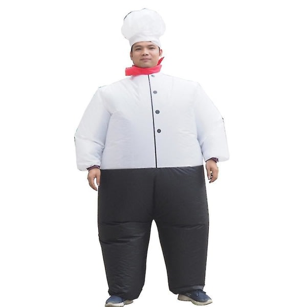 Kock Uppblåsbar Kostym Blow Up Suit Vuxen Rolig Cosplay Fancy Dress för Halloween CDQ