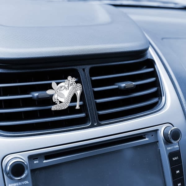 4 delar Bling högklackade ventilklämmor Crystal Shoe Car Clips R