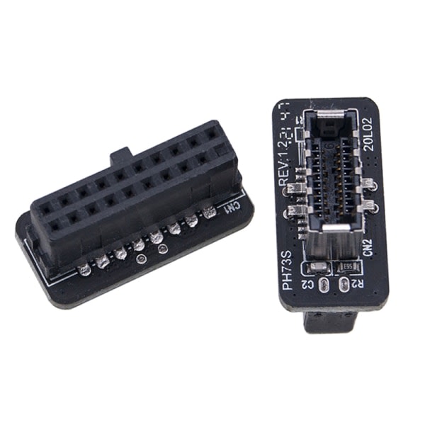 USB-etupaneeliadapteri Type-E - USB 3.0 19PIN -adapteri Vertica musta one size