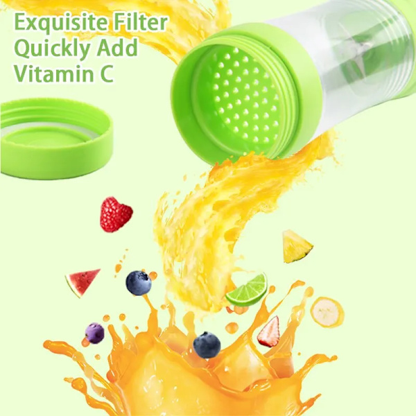 Bärbar fruktjuiceblandare sommar personlig elektrisk miniplaska hem USB 6 blad juicepresskoppmaskin för kök Green Other