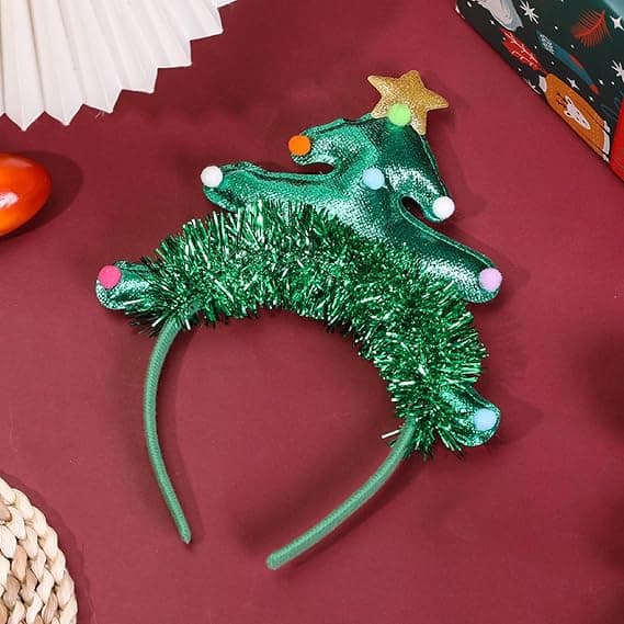 Juletræshårbånd - Klassisk design med stjerne - Til voksne og børn - Juletilbehør