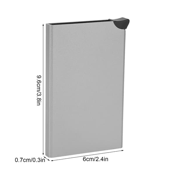 Visittkortholder AntiTheft AntiMagnetic Popup Kredittkort Etui Veske Organizer (Grå x55#)