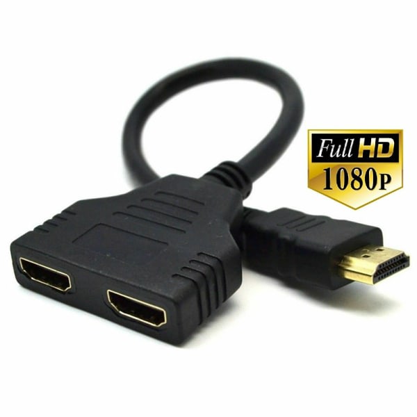 CDQ HDMI-port hane till hona 1 ingång 2 utgångsdelare