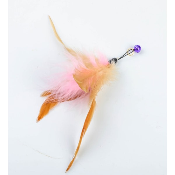 Rolig Cat Rod Wire Feather Ersättningshuvud Bitsäkert Cat Toy Supplies Cat Rod CDQ