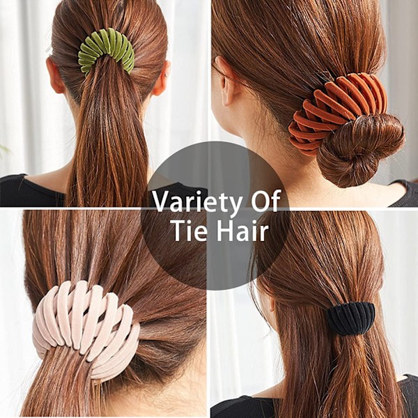 7 st Lazy Fashion Fågelbo Hårclips, Donut Bun Maker, Utbyggbar