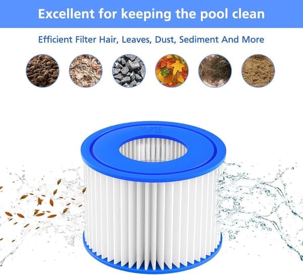 Lay-Z-Spa Filter (VI), kompatibelt med alla Lay-Z-Spa bubbelpooler 6pcs