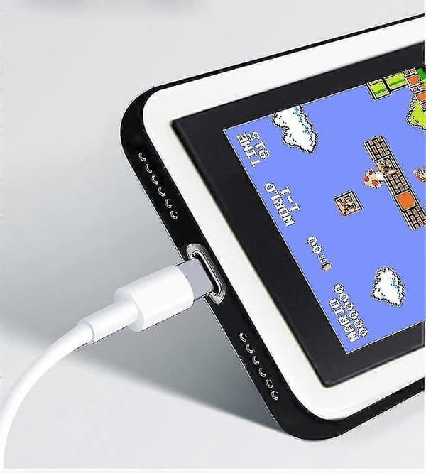 Højkvalitets Gameboy-skal til iPhone 13 12 11 Pro Max Plus - Retro Spillekonsol Cover Sort Til iphone 12_tfrf