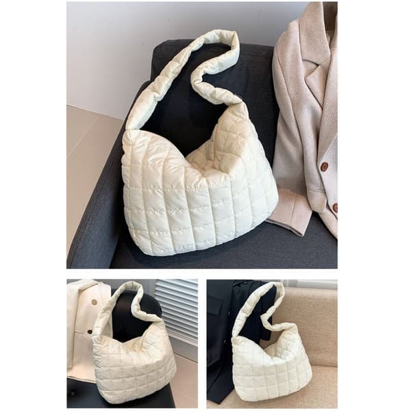 Skulderveske Puffy Håndveske HVIT White
