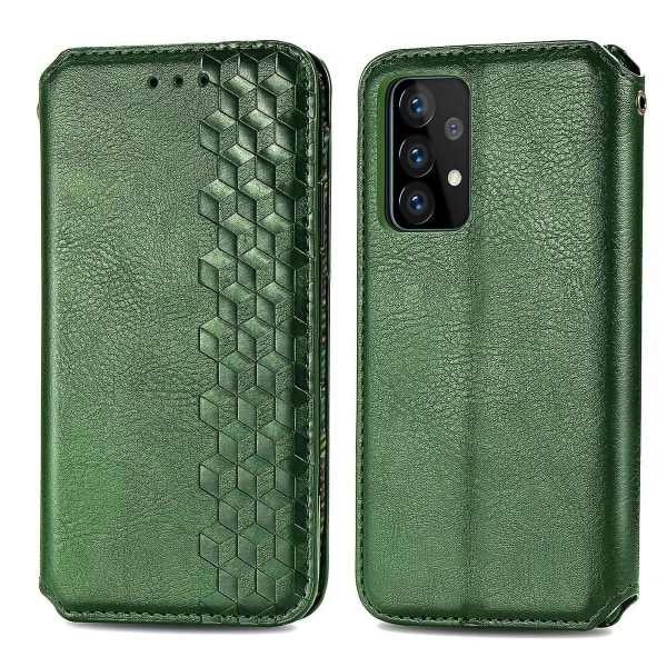 Case För Samsung Galaxy A52 5g/4g Flip Cover Plånbok Flip Cover Plånbok Magnetisk Skyddande Handytasche Case Etui - Grön null ingen