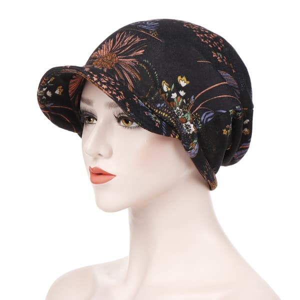 Dame Bomull Skjerf Hijab Bandanas Lue Blomst Hatt Baseball