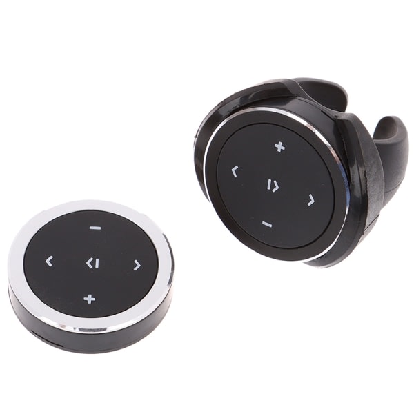 1 sæt trådløs Bluetooth-mediekontrol, sort C sort + beslag