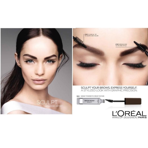 2st L'Oreal BROW Artist Sculpt Mascara - Mörkbrun