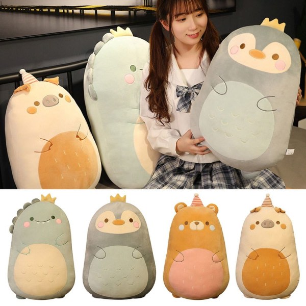 45 cm Squishmallow Kudde Docka Kawaii Dyrefett Dinosaur Kudde Plysch