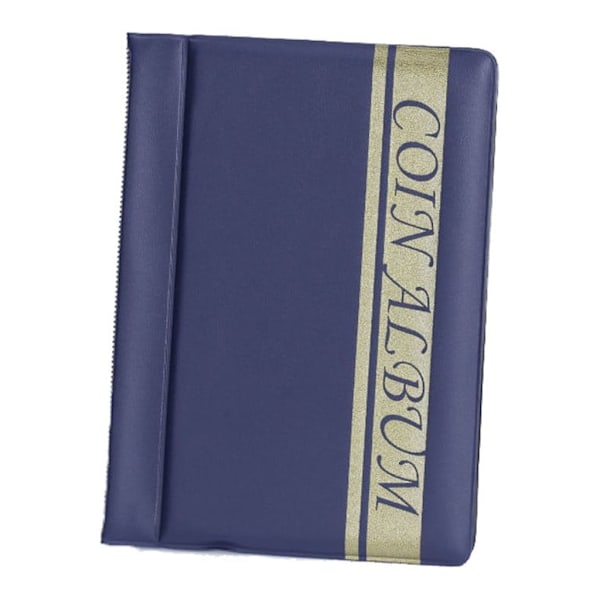 Myntalbum med 120 lommer, samlebok for minner, myntholdere, gaver, hjemmebesparelser!