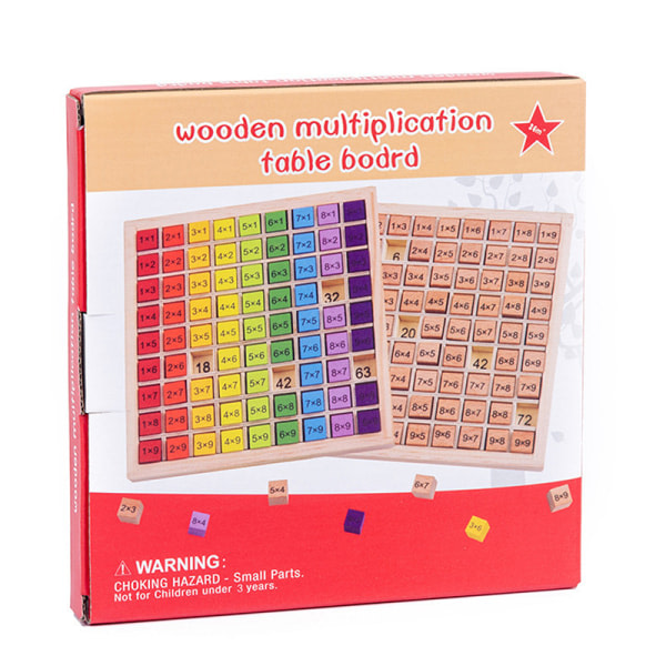 Nio multiplikationstabell f?r barns tidig utkuva pussel Multicolor B