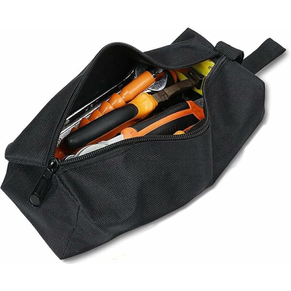 Liten svart verktygsväska Multifunktionell Organizer Heavy Duty Tool Bag Organizer, Multifunktionell bärväska, Verktygsväska Tom ficka, CDQ