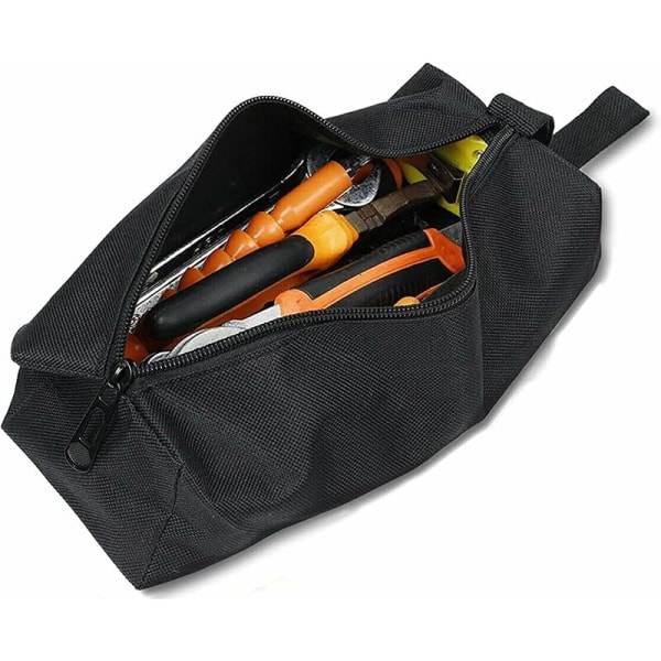 Liten svart verktygsväska Multifunktionell Organizer Heavy Duty Tool Bag Organizer, Multifunktionell bärväska, Verktygsväska Tom ficka, CDQ