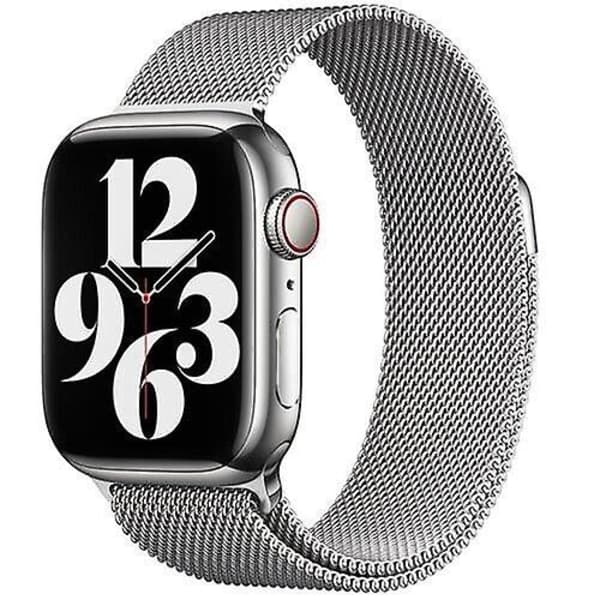 Apple sølv rustfritt stål Milanese loop for 38mm 40mm 41mm klokker