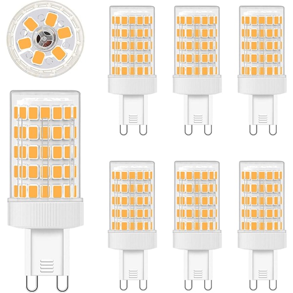 G9 LED 10W, G9 LED-pærer Varmhvid 2700K AC 220V Pakke med 6