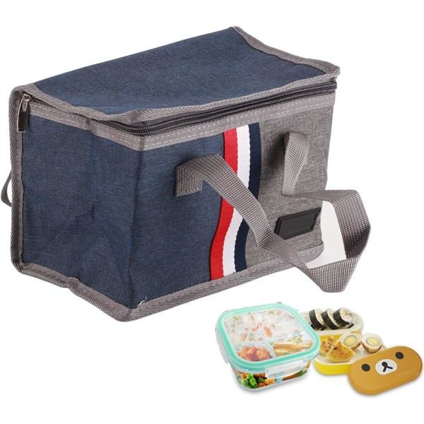 Isolerad lunchväska 23 x 15 x 16 cm Bärbar kylväska, ZQKLA