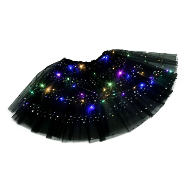 Vintage 50-tals tyll minikjol med stjernepaljetter - Perfekt for festlig kostym og ballettdans - Stretchig og stilig Rockabilly underkjol! mørk lilla