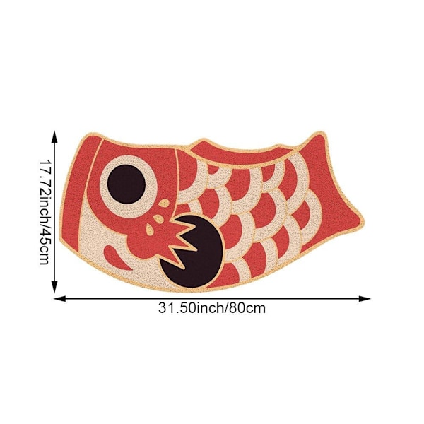 Japanilaistyylinen ovimatto karppikuviolla, liukumaton, eteismatto, kylpyhuone- ja toimistomatto.
