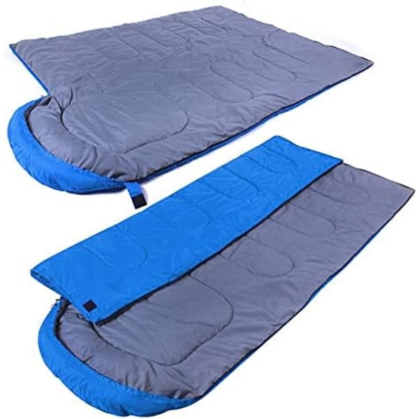 1 STK Soveposer til Voksne, Enkelt Voksen Kuvert Sovepose til 3 Sæsoner Letvægts Camping Vandring Blue