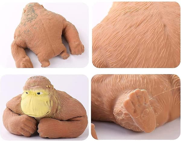 Strækbar lim-sandfyldt gummigorilla, dyre højelastisk strækbar dekompression, dekompressionslegetøj