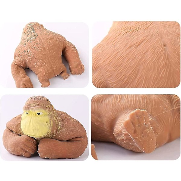 Stretchig limsandfylld gummigorilla, djur högelastisk stretchig dekompression, dekompressionsleksak