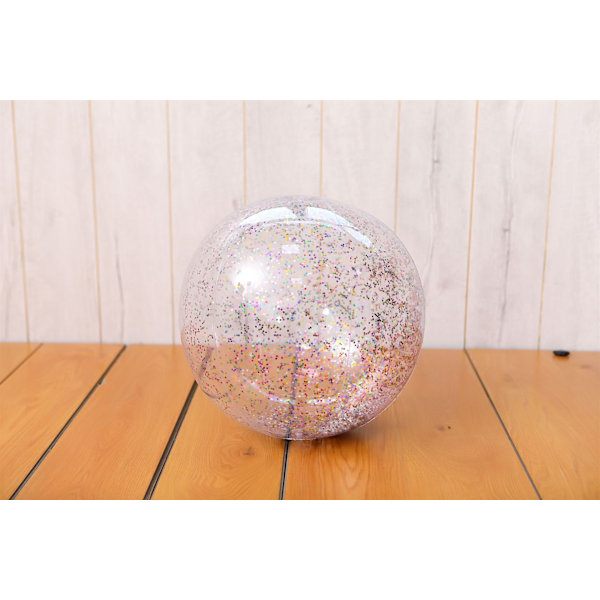 Uimapatja, vesi- ja rantapallot, 1 kpl Glitter puhallettavat uimapallot kesäksi, kimaltelevat rantapallolelut lapsille aikuisille - Monivärit (16 tuumaa)