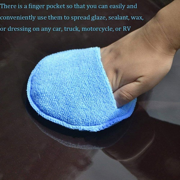 10 st 5\" Mikrofiber Bilvax Applikator Pads Kit, Mjukt Skum