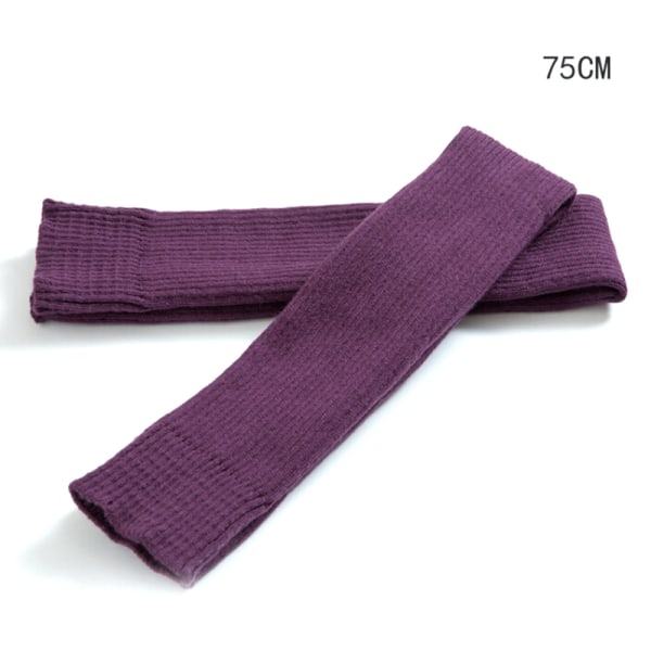 CDQ 1 par benvärmare för kvinnor Långa fotlösa strumpor 75cm Purple