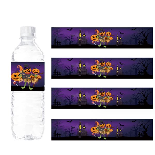CDQ 24 ST Vattentäta vannflaskeetiketter for Halloweenfest