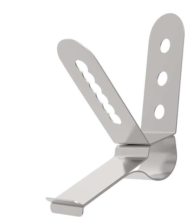 Termometerklämma i rostfritt stål, stänkskyddad grytklämma för matlagning och grillning, 4 mm hål, silver