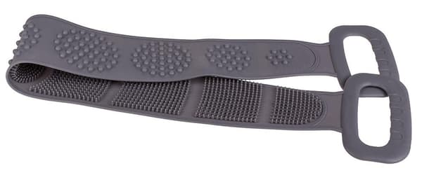 Ryggskrubber Silikon - Massasjeskrubber Grey grå
