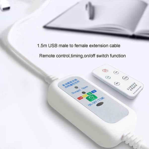 1,5 m 5V Fjernkontroll Timer PÅ AV Strømkabel for USB-vifte USB LED-lampe_tfrf