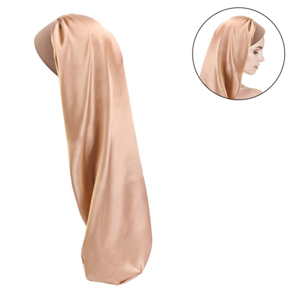 ong Satin Bonnet -hattu Extra Large Silk -hattu kultaisella