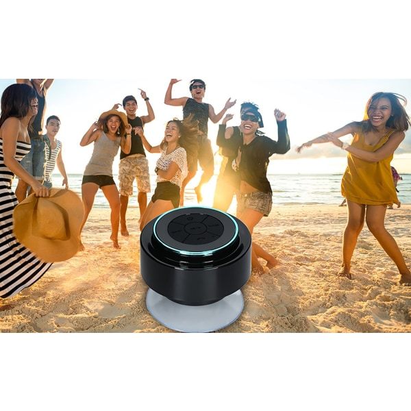 Bluetooth-suihkukaiutin, kannettava, vedenpitävä, FM-radiolla