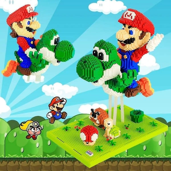 Super Mario Luigi Block Pussel 3D Karaktär Byggstenar
