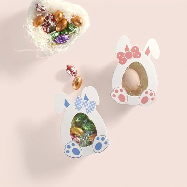 Easter Candy Packaging - Rabbit Series - Transparent Window - Two Colors - Festive Packaging