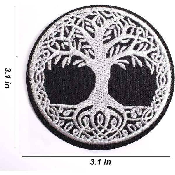 CDQ 2-pakning The Tree of Life Patch Broderet applikationsmærke Stryg på/sy på lapper gør det selv