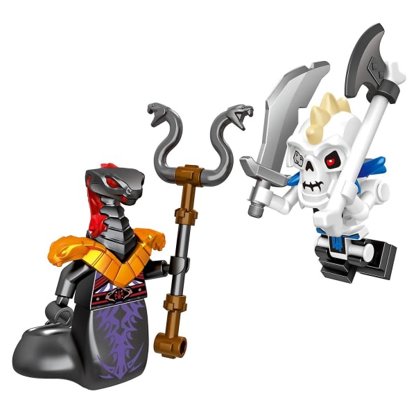 Set med 16 st Ninja minifigurer Kai Jay Sensei Wu Master byggklossar Leksaker
