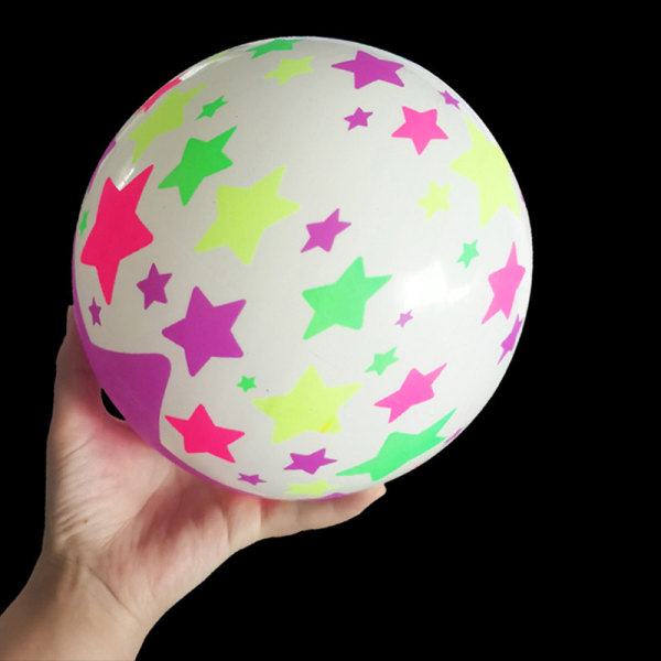 Lysende oppblåsbar leke Bouncy Ball Beach Ball Foreldre Barn Multicolor 3#