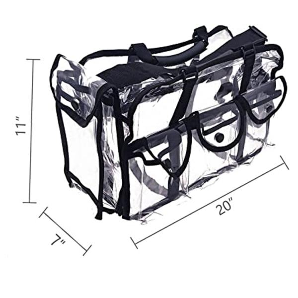 Transparent sminktaske til rejser med store yderlommer Co