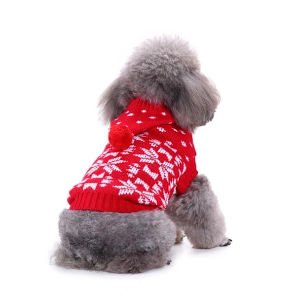 Hundetrøje til jul med poteprintmønster: Til store hunde