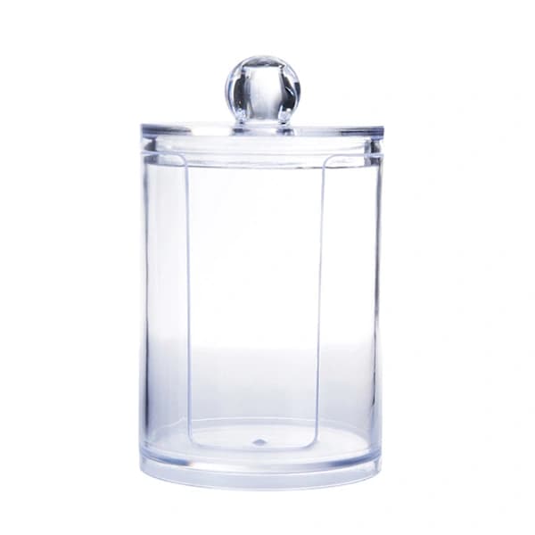 Makeup Storage for Bathroom, Multifunctional Clear Plastic Containers Apothecary Jars Cotton Swab Holder
