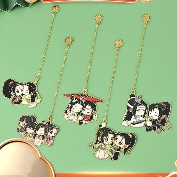 Luova anime-kirjanmerkki Mo Dao Zu Shi Stormästare i demonisk odling Wei Wuxian Lan Wangji Metal Hollowing Bookmark 1