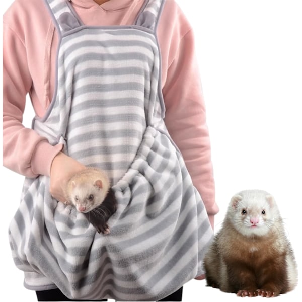 Frittebæresele - Fleece Bæresele til Små Dyr Blød Åndbar Håndfri Skulder Front Bryst Forklæde Bonding Pouch Accompany Carrier til Små D