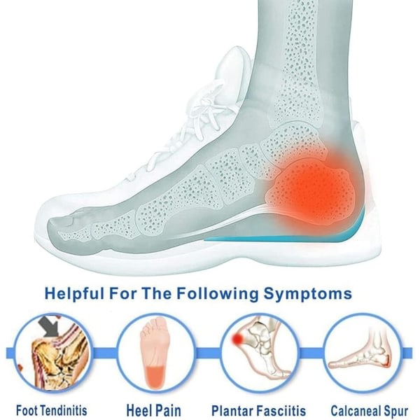 3 par silikongelhælputer for plantar fasciitt, Achilles Pa